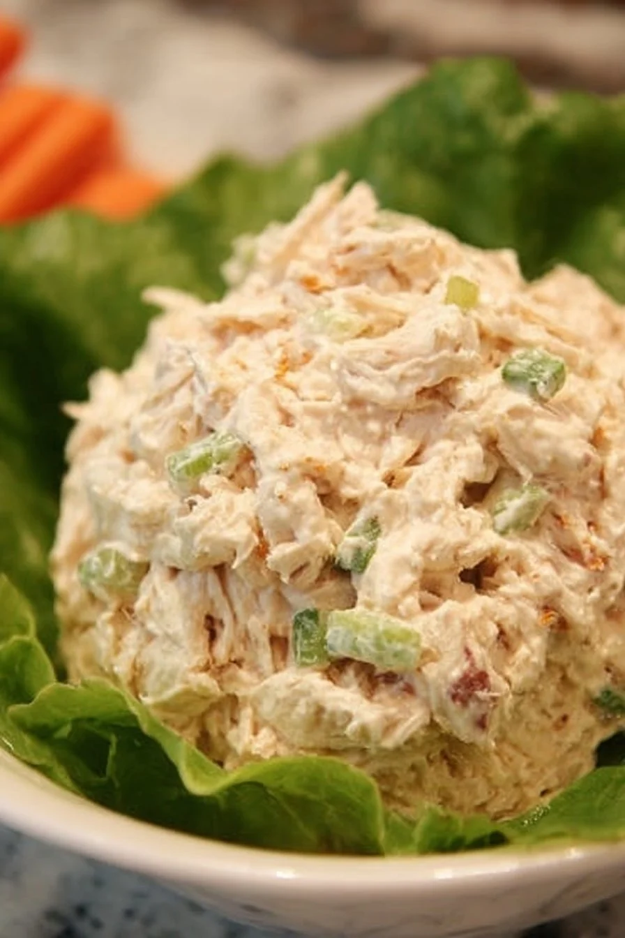 Classic Chicken Salad Chick recipe with chicken and creamy dressing.