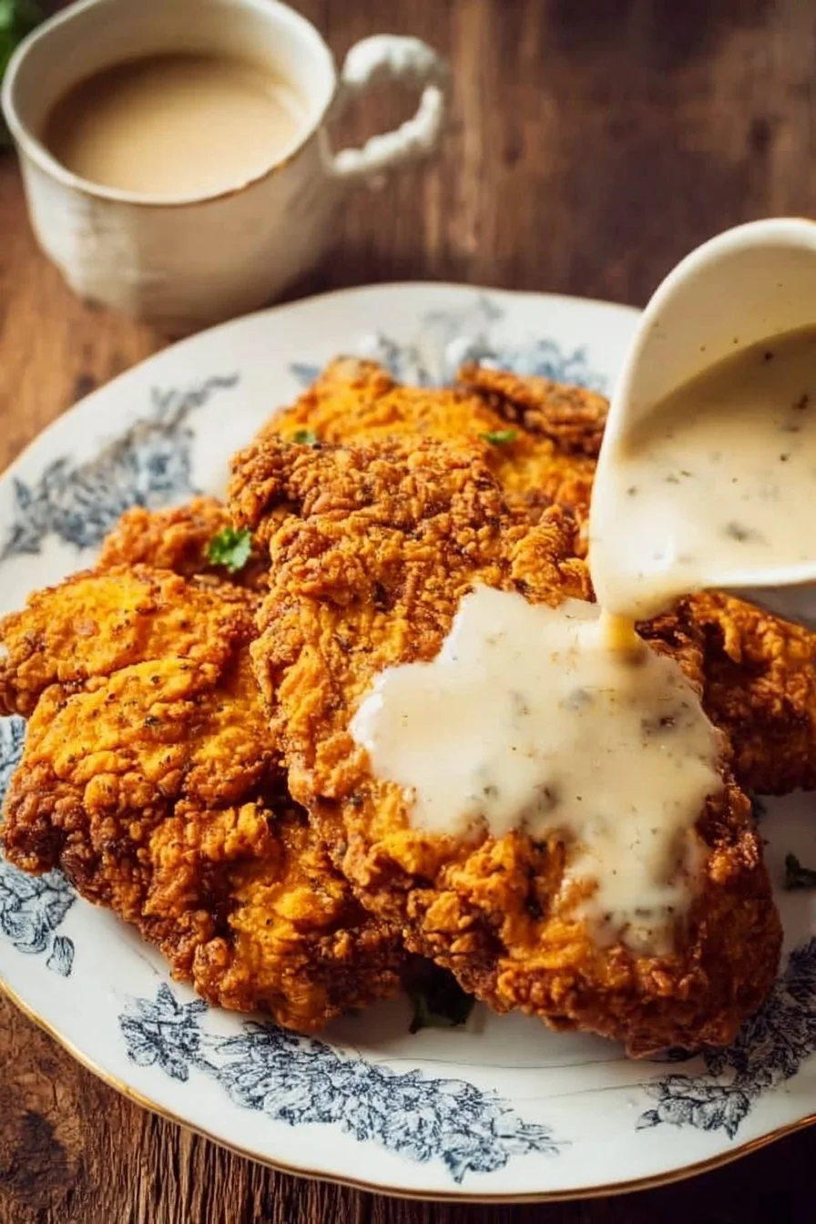 Delicious Country Fried Chicken served with rich gravy
