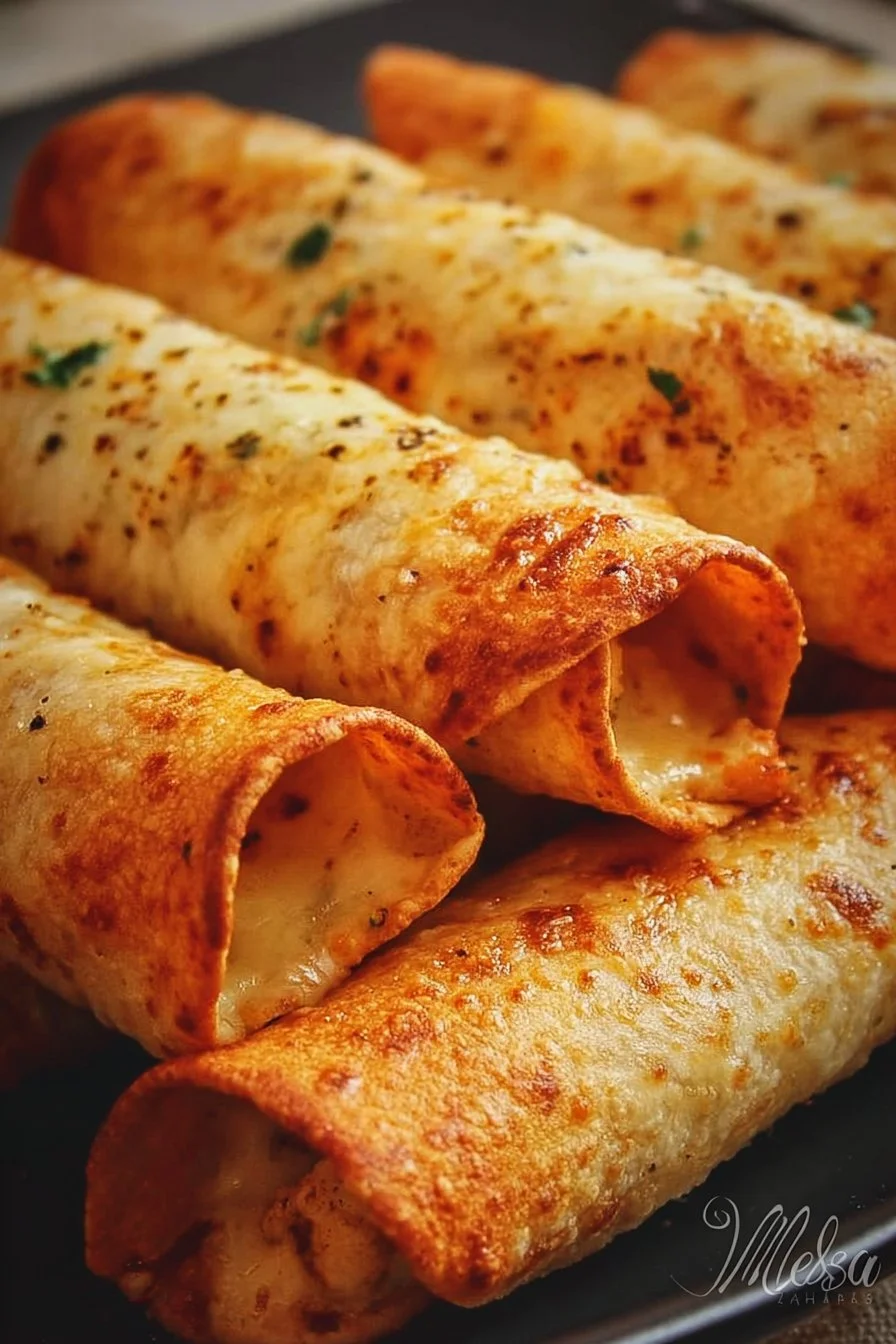 Crispy Chicken Taquitos 2 Delicious crispy chicken taquitos served with salsa and guacamole