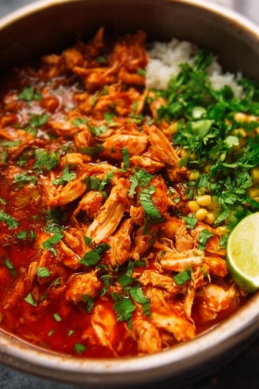 Instant Pot Salsa Chicken recipe with vibrant salsa and tender chicken