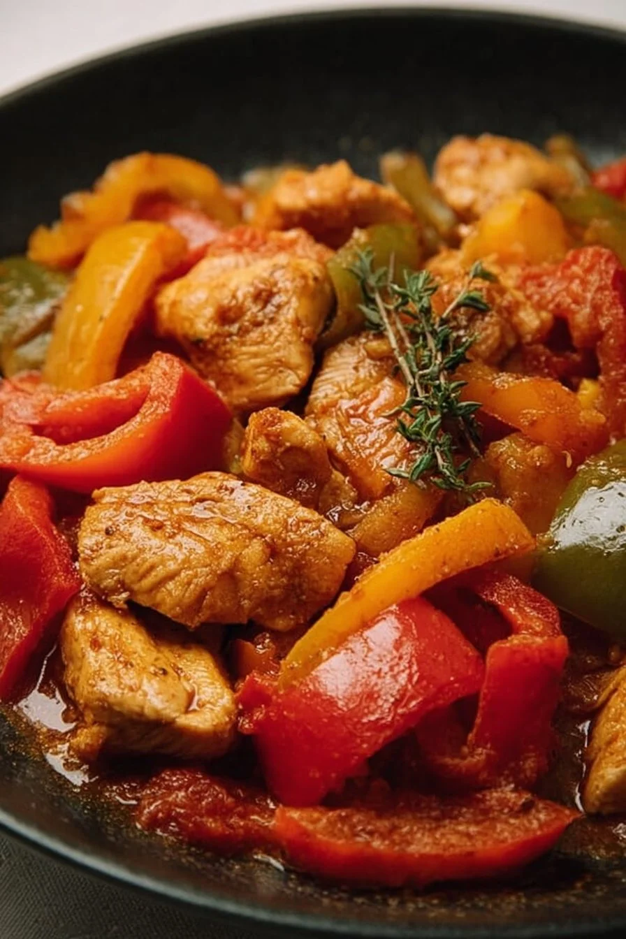Keto Chicken and Peppers 2 Keto Chicken and Peppers dish served on a plate