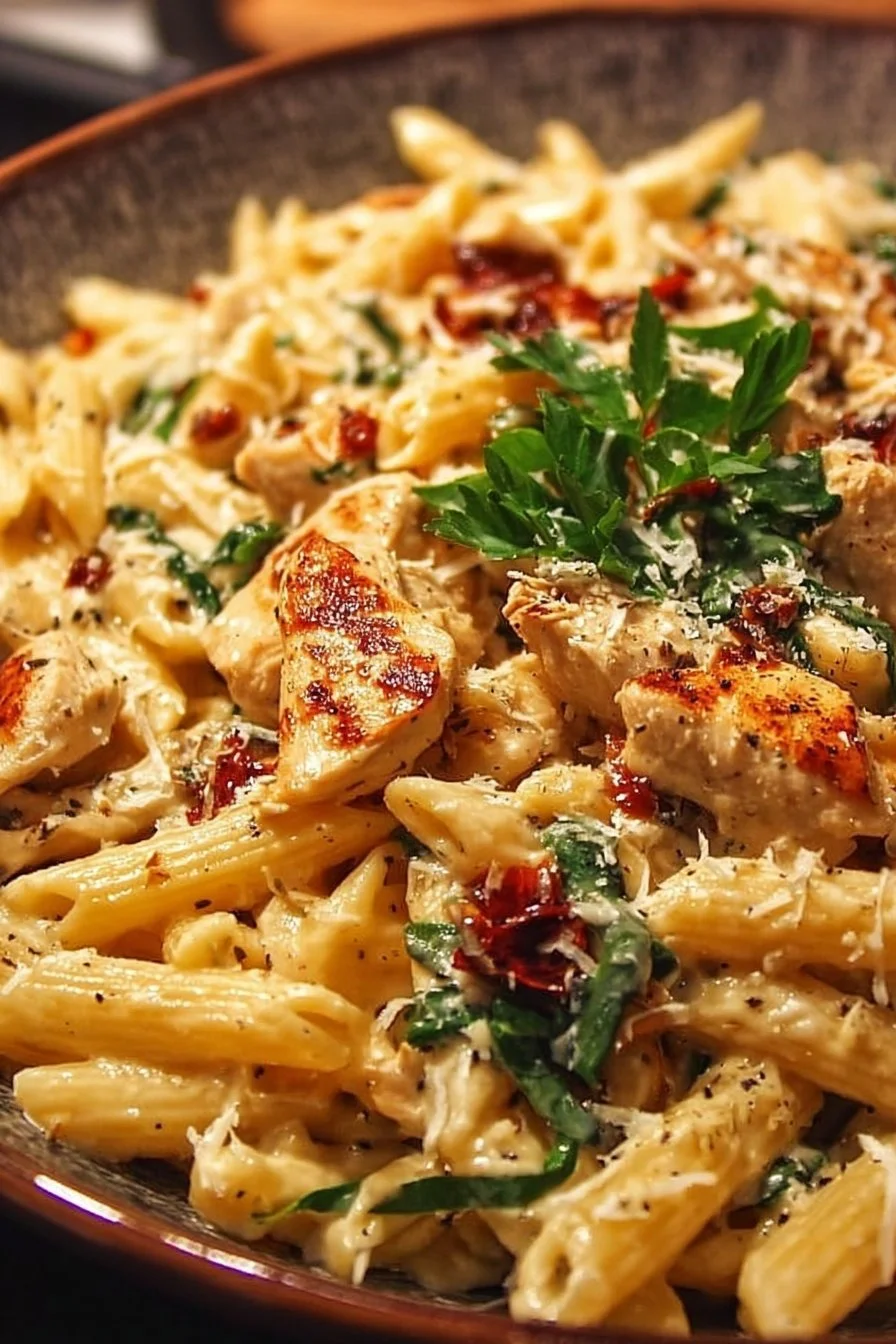 Delicious Parmesan Marry Me Chicken Pasta served on a plate