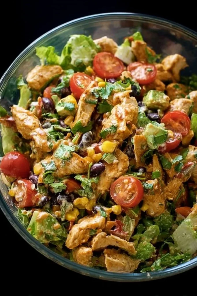 Zesty Southwest Chicken Salad with fresh ingredients and vibrant colors