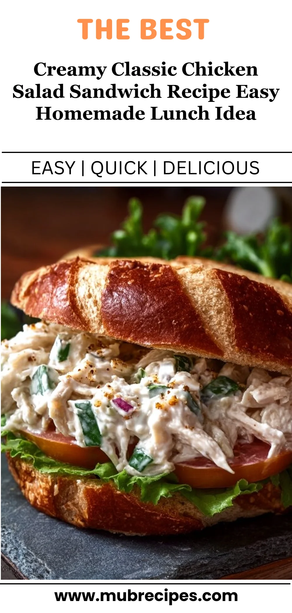 Creamy Classic Chicken Salad Sandwich Recipe Easy Homemade Lunch Idea