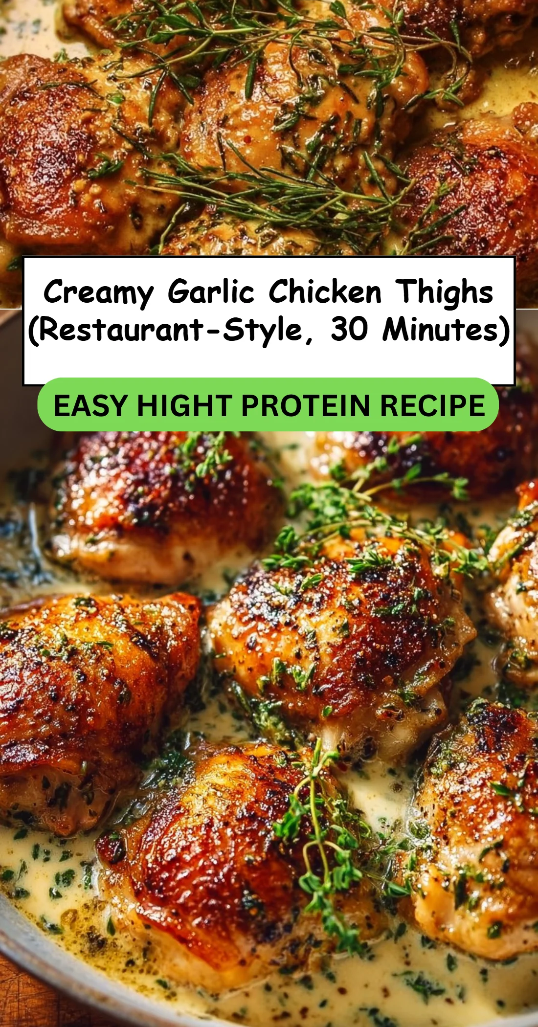 Creamy Garlic Chicken Thighs (Restaurant-Style, 30 Minutes) 4 Creamy Garlic Chicken Thighs (Restaurant-Style, 30 Minutes)