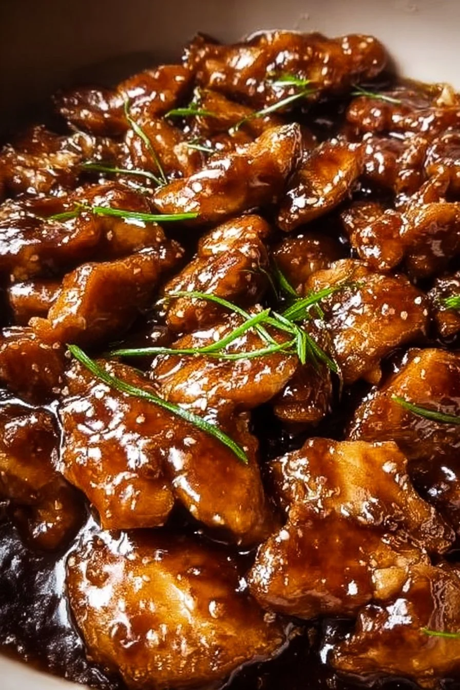 Crockpot Honey Garlic Chicken 2 Crockpot Honey Garlic Chicken served with rice and vegetables