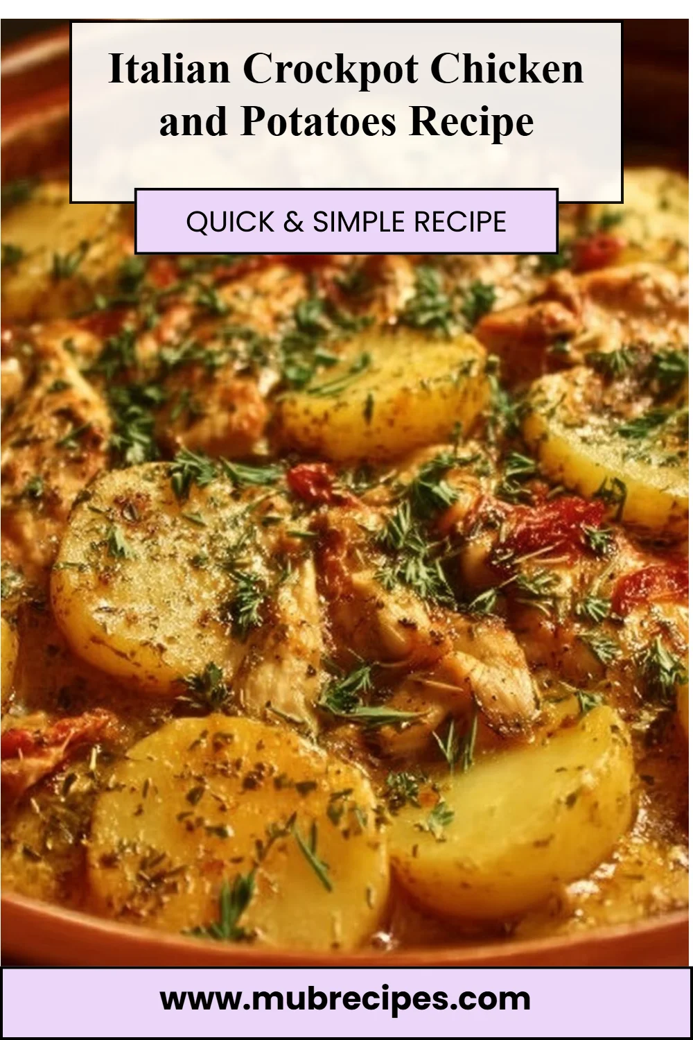 Italian Crockpot Chicken and Potatoes Recipe