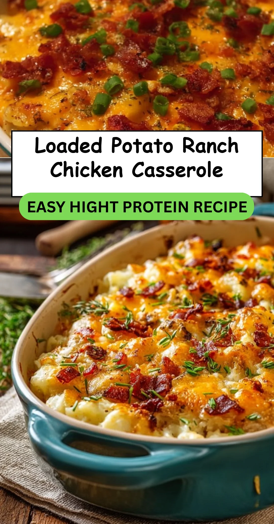 Loaded Potato Ranch Chicken Casserole