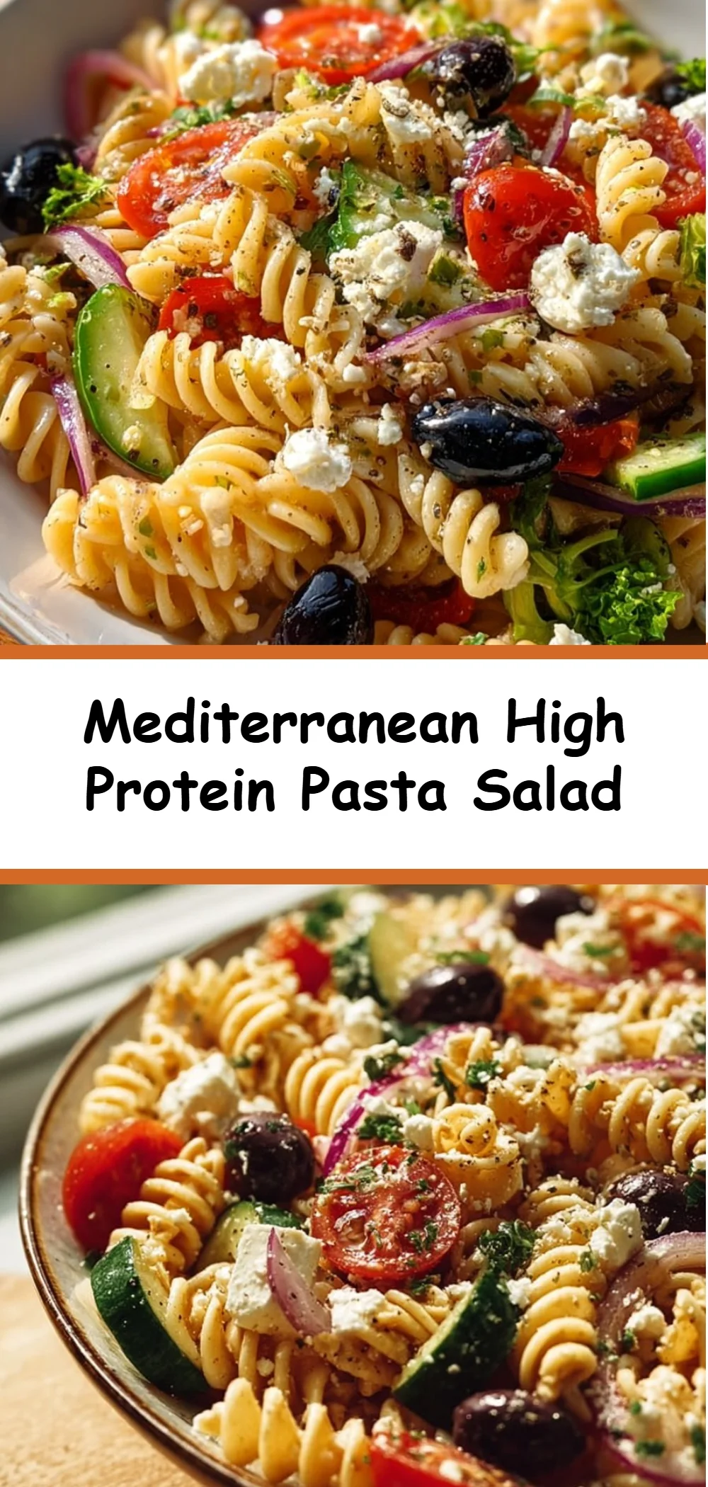 Mediterranean High Protein Pasta Salad