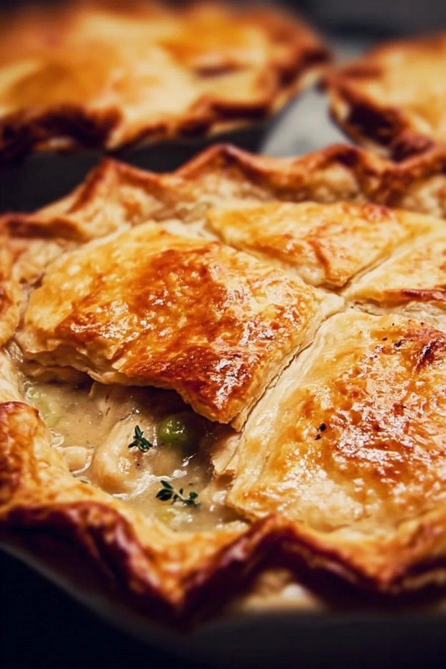 Old-Fashioned Chicken Pot Pie 3 Delicious old-fashioned chicken pot pie served warm in a rustic dish