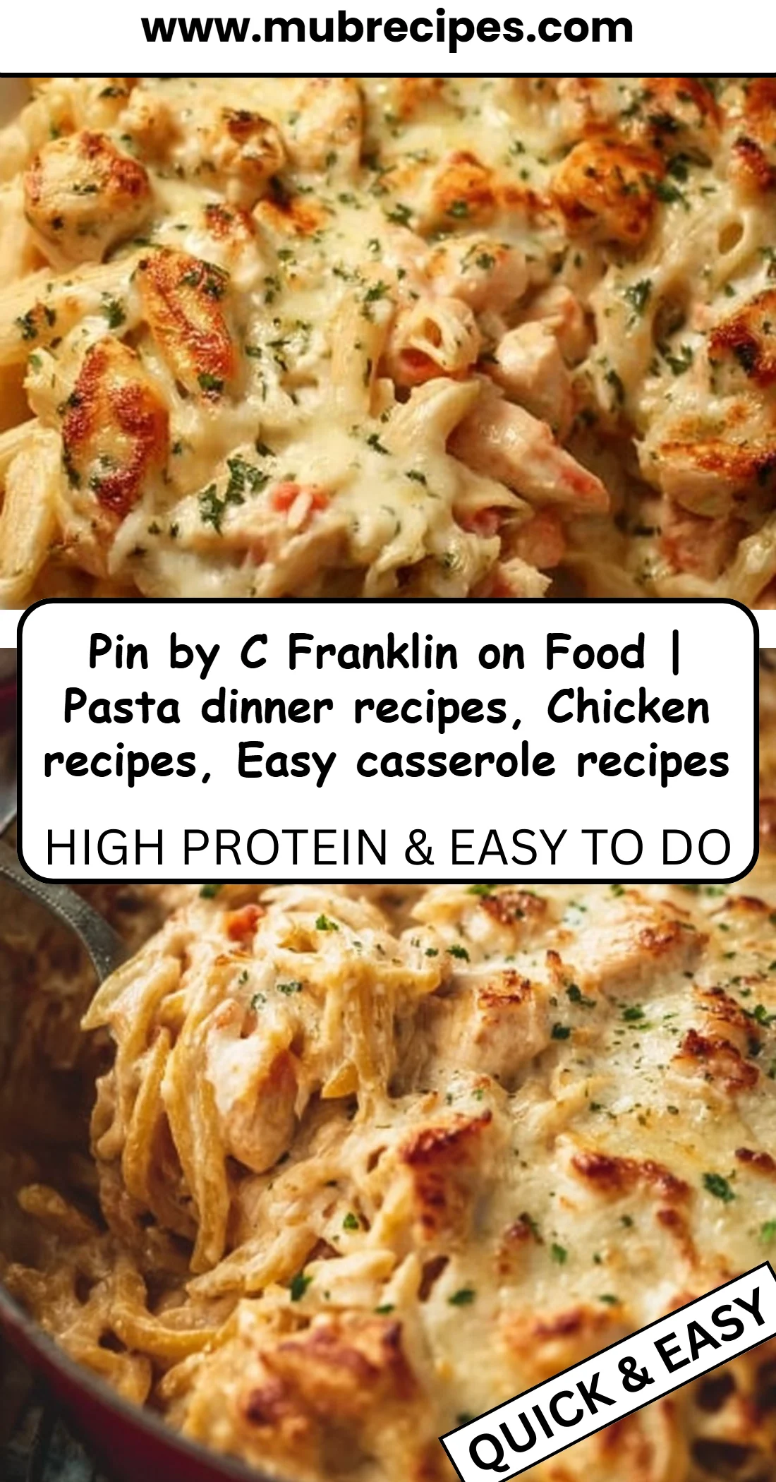 Pin by C Franklin on Food | Pasta dinner recipes, Chicken recipes, Easy casserole recipes