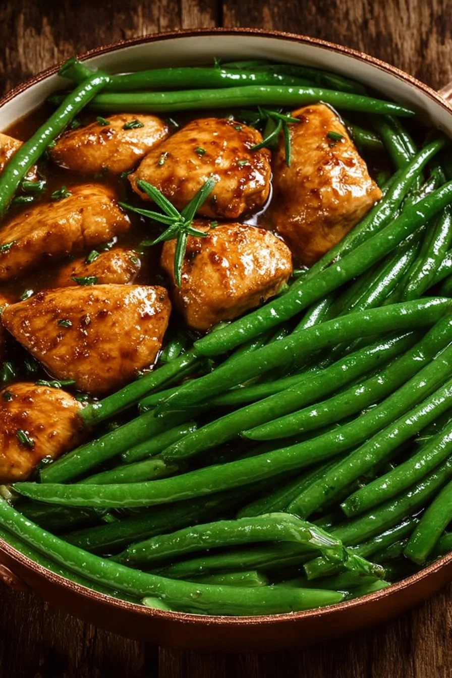 Quick Chicken Breast and Green Beans 3 Quick chicken breast recipe with green beans for a healthy meal