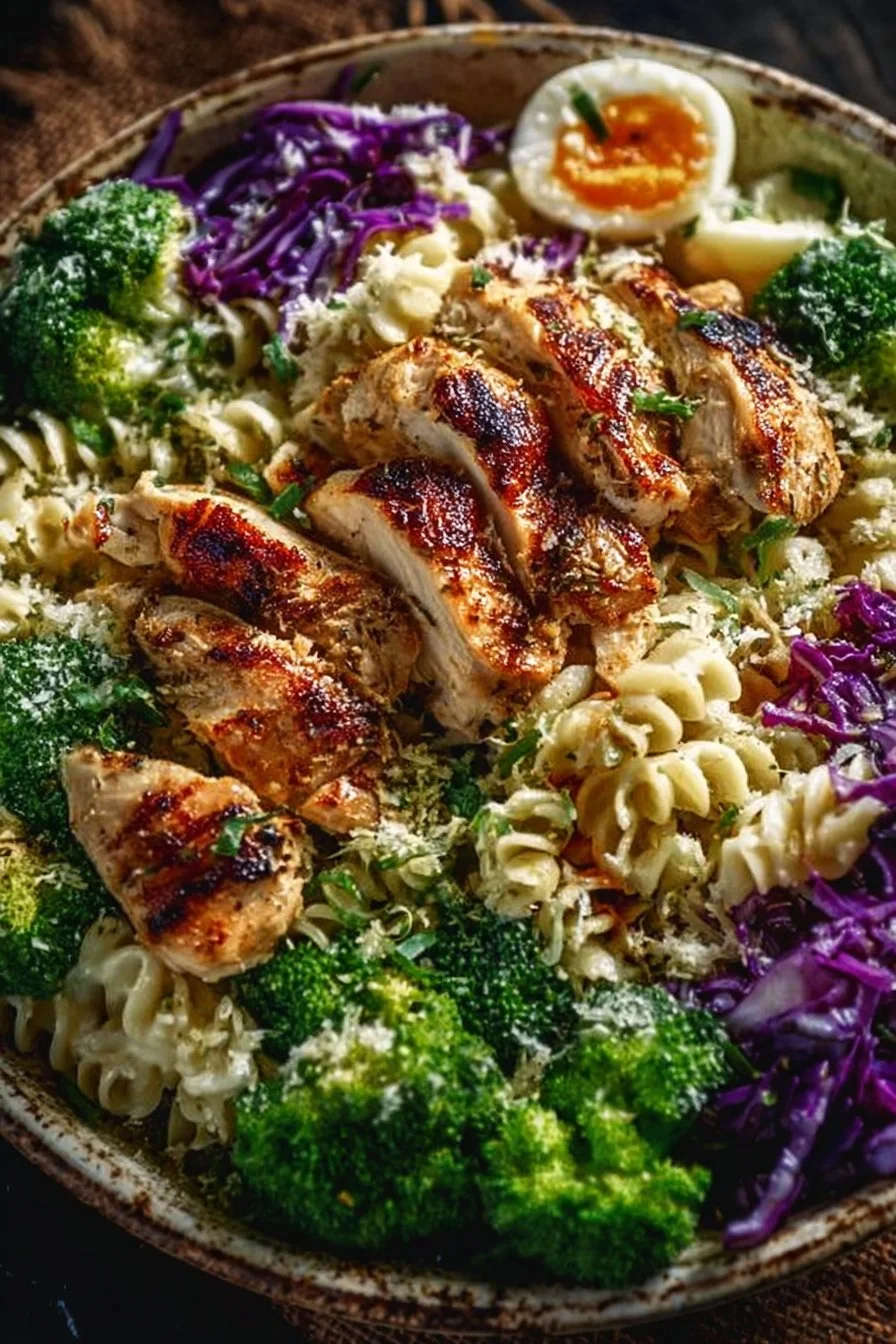 Delicious rotisserie chicken bowls with fresh ingredients
