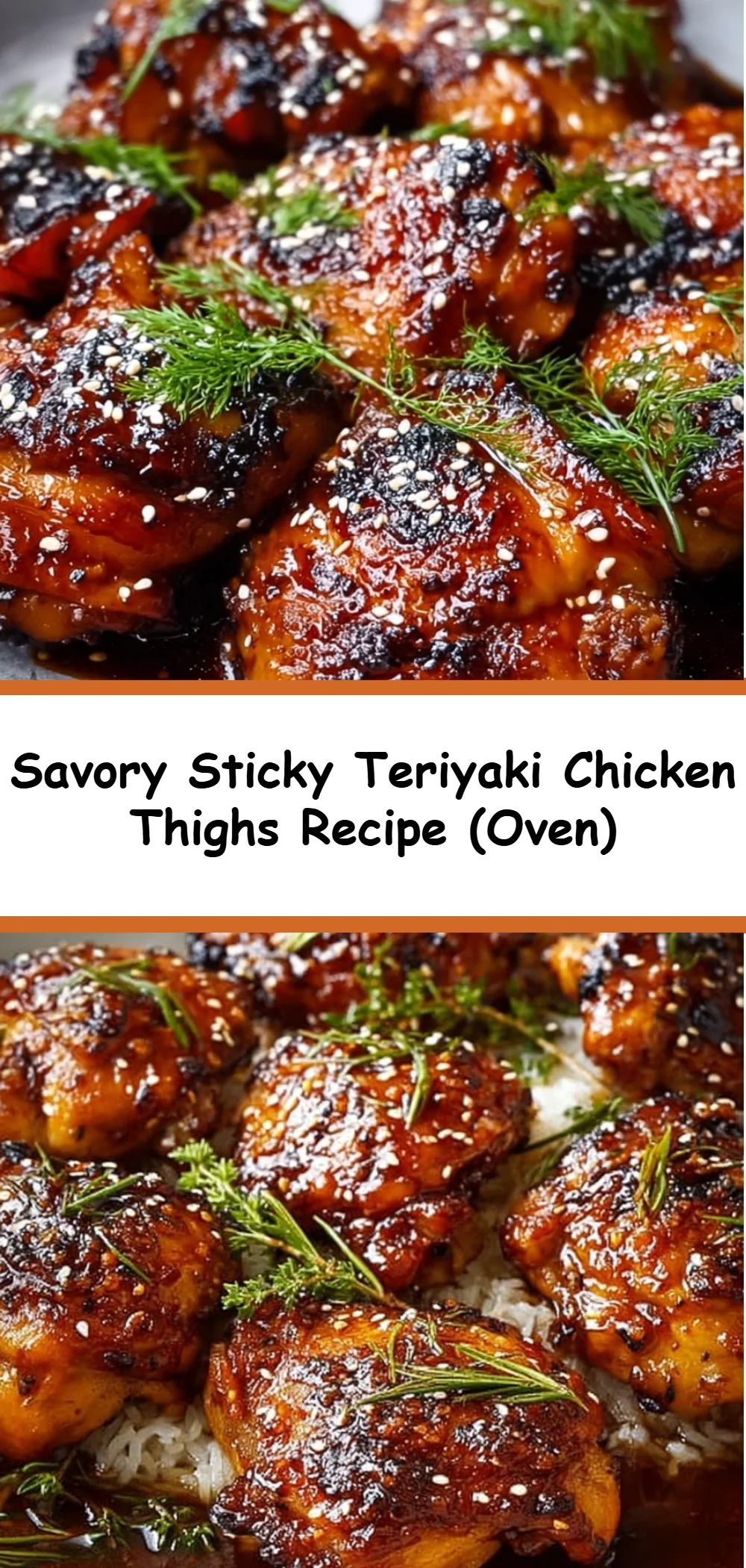 Savory Sticky Teriyaki Chicken Thighs Recipe (Oven)